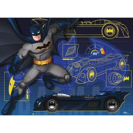 Puzzle Batman La Batmobile - Ravensburger - 100 pièces XXL - Dessins animés et BD - Enfant - Mixte NOIR 1 - vertbaudet enfant 