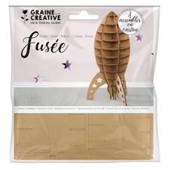 Jouet-Activités artistiques et musicales-Loisirs créatifs-Maquette de fusée en carton 20,5 x 10 x 10 cm