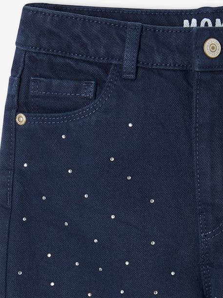 Pantalon Mom fit à strass fille marine 3 - vertbaudet enfant 