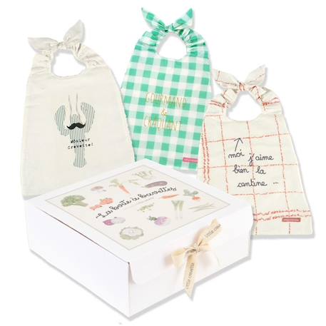 Coffret cadeau bavoir élastiqué Gourmet  - vertbaudet enfant