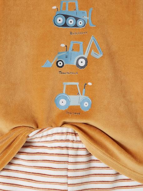 Lot de 2 pyjamas garçon velours tractopelle vert sauge 8 - vertbaudet enfant 