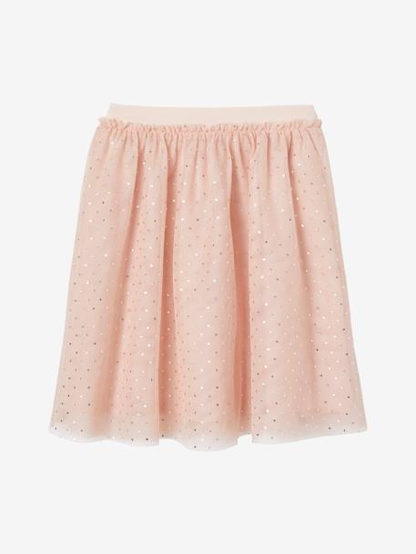 Jupon de fête en tulle irisé fille rose pâle 2 - vertbaudet enfant 