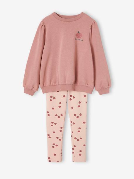 Fille-Ensemble-Ensemble sweat + legging imprimé fille