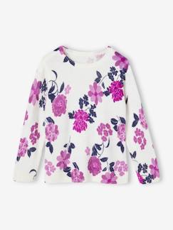 Pull motifs fleurs fille  - vertbaudet enfant