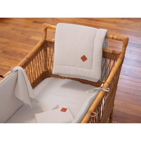 Housse de couette en gaze de coton Jeanne - Sevira Kids - Écru - 90x120 cm BEIGE 3 - vertbaudet enfant 