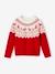 Pull Noël jacquard fille rouge 1 - vertbaudet enfant 