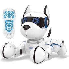 Jouet-Jeux d'imagination-Figurines, mini mondes, héros et animaux-POWER PUPPY - Mon chien robot savant programmable et tactile avec télécommande - LEXIBOOK