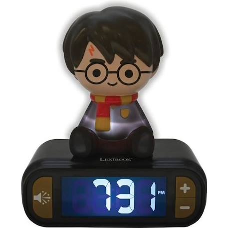 Réveil digital Harry Potter en 3D avec effets sonores et veilleuse lumineuse - LEXIBOOK NOIR 1 - vertbaudet enfant 