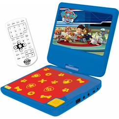 Jouet-Jeux éducatifs-Lecteur DVD portable enfant Pat Patrouille - LEXIBOOK - écran LCD 7” - batterie rechargeable