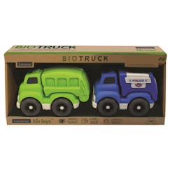 Jouet-Jeux d'imagination-Figurines, mini mondes, héros et animaux-Pack de camions GM en fibres de blé, recyclable et biodégradable