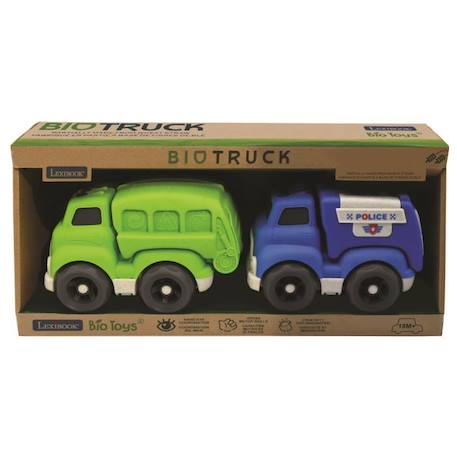 Pack de camions GM en fibres de blé, recyclable et biodégradable VERT 1 - vertbaudet enfant 
