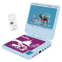 -Lecteur DVD portable avec écran rotatif 7""et port USB, écouteurs Reine des Neiges
