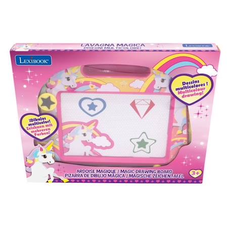 Ardoise magique Licorne format A5 avec accessoires magnétiques pour dessiner en couleurs - LEXIBOOK ROSE 5 - vertbaudet enfant 