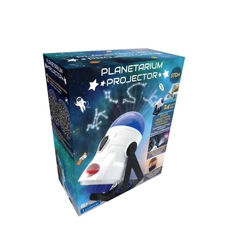 Projecteur Planetarium 360° - 24 projections, carte constellations et  livret pédagogique blanc - Lexibook