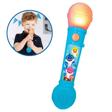 Microphone enfant - LEXIBOOK - Baby Shark - Effets lumineux et sonores - Mixte - Intérieur BLEU 2 - vertbaudet enfant 