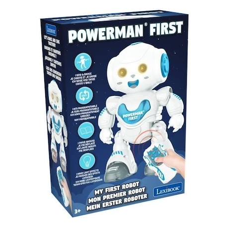 Robot programmable Powerman® First avec Dance, Musique, démo et télécommande - LEXIBOOK BLANC 2 - vertbaudet enfant 