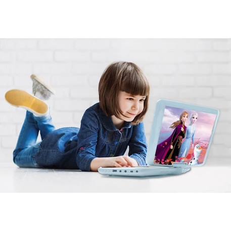 Lecteur DVD portable avec écran rotatif 7''et port USB, écouteurs Reine des Neiges BLEU 4 - vertbaudet enfant 
