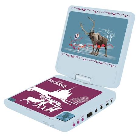 Lecteur DVD portable avec écran rotatif 7''et port USB, écouteurs Reine des Neiges BLEU 3 - vertbaudet enfant 