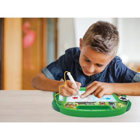 Ardoise magique Animaux format A5 avec accessoires magnétiques pour dessiner en couleurs - LEXIBOOK VERT 4 - vertbaudet enfant 
