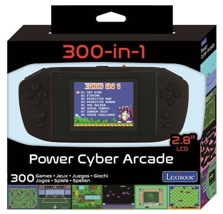 Console portable Compact Power Cyber Arcade® - écran 2.8'' 300 jeux NOIR 1 - vertbaudet enfant 