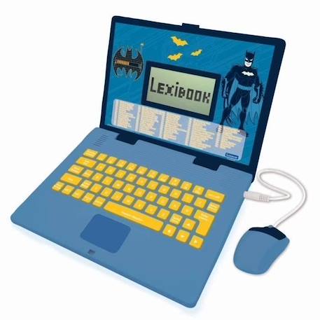 Ordinateur portable éducatif Batman - LEXIBOOK - 124 activités - Français/Anglais BLEU 1 - vertbaudet enfant 