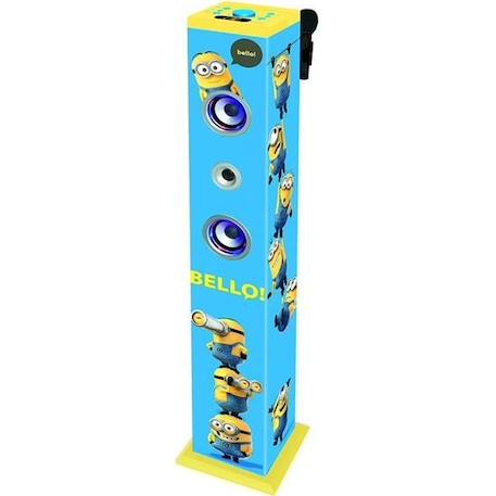 Puissante Enceinte Lumineuse Bluetooth® format tour avec micro et fonction changement de voix Les Minions BLEU 1 - vertbaudet enfant 