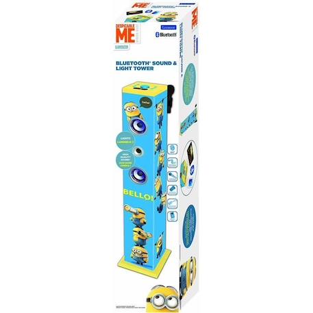 Puissante Enceinte Lumineuse Bluetooth® format tour avec micro et fonction changement de voix Les Minions BLEU 4 - vertbaudet enfant 