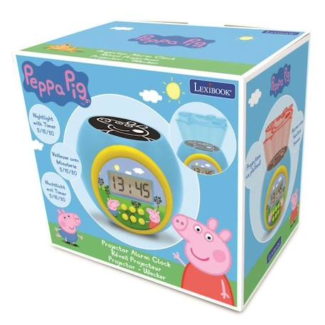 Réveil projecteur Peppa Pig avec minuteur BLEU 1 - vertbaudet enfant 