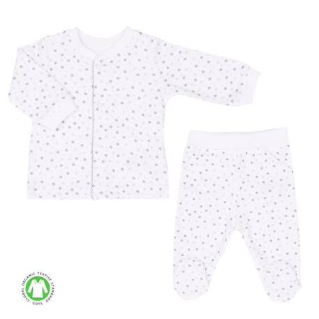 Pyjama bébé 2 pièces en coton bio, ÉTOILES GRIS 1 - vertbaudet enfant 