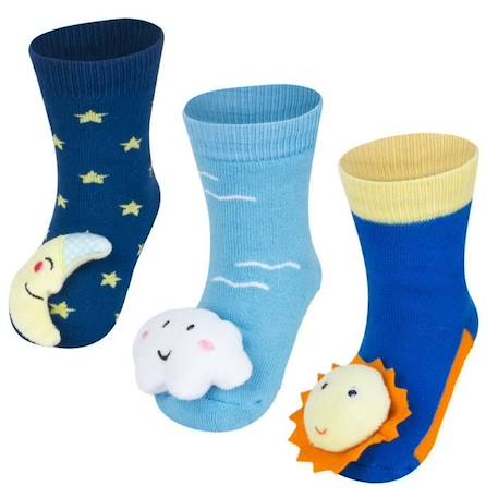 Sevira Kids ot de 3 paires de chaussettes d'éveil - Céleste - Bleu BLEU 1 - vertbaudet enfant 