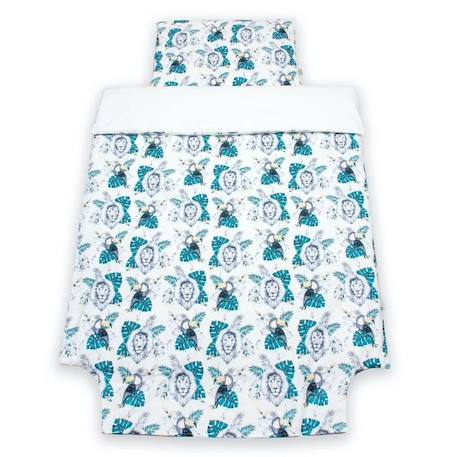 Parure de lit bébé en coton - SAVANA - 90x120 cm - Bleu - SEVIRA KIDS BLEU 1 - vertbaudet enfant 