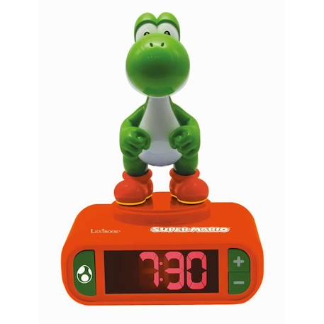 Réveil Yoshi - LEXIBOOK - Écran LCD, effets sonores, alarme et veilleuse - Rouge ROUGE 1 - vertbaudet enfant 