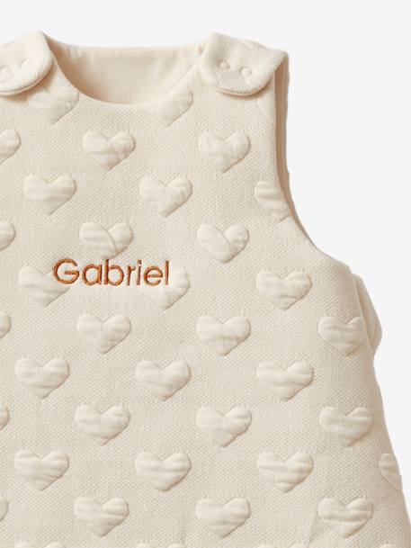 Gigoteuse MOTIF JACQUARD personnalisable beige+rose pâle 3 - vertbaudet enfant 