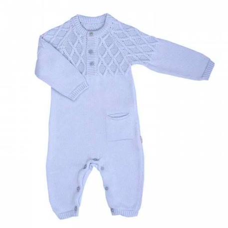 Sevira Kids - Combinaison bébé en tricot de coton bio LOAN - Rose BLEU+ROSE 1 - vertbaudet enfant 