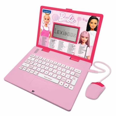 Ordinateur éducatif bilingue Barbie - LEXIBOOK - 124 Activités - Enfant - Rose et blanc ROSE 1 - vertbaudet enfant 