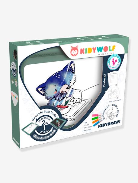 KIDYDRAW-PRO - Table lumineuse nomade - kaki+rose 7 - vertbaudet enfant 