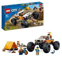 -LEGO® City 60387 Les Aventures du 4x4 Tout-Terrain, Jouet Monster Truck, Jeu Camping