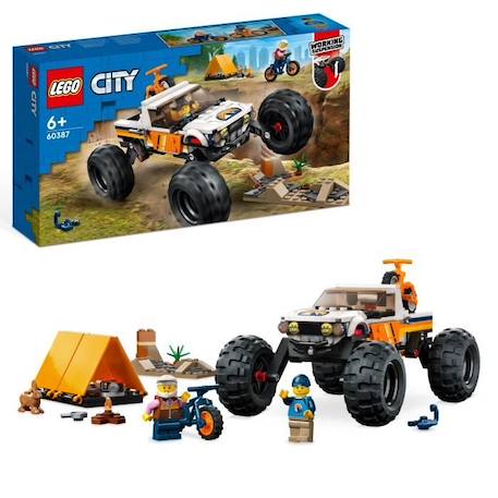 LEGO® City 60387 Les Aventures du 4x4 Tout-Terrain, Jouet Monster Truck, Jeu Camping BLANC 1 - vertbaudet enfant 