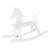 Cheval à Bascule Évolutif en Bois avec Anneau de Protection Amovible - ROBA - Blanc BLANC 1 - vertbaudet enfant 