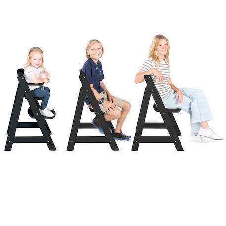 ROBA Chaise Haute Évolutive Sit Up Flex - Utilisable Jusqu'à la Chaise d'Adolescent - Bois Noir NOIR 3 - vertbaudet enfant 