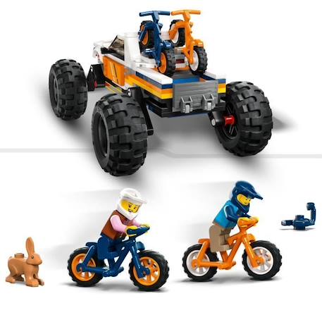 LEGO® City 60387 Les Aventures du 4x4 Tout-Terrain, Jouet Monster Truck, Jeu Camping BLANC 5 - vertbaudet enfant 