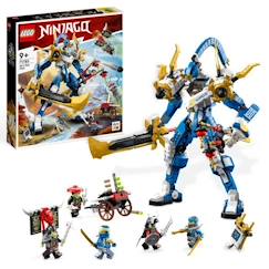 -LEGO® NINJAGO 71785 Le Robot Titan de Jay, Jouet pour Enfants, avec Minifigurines et Arbalète