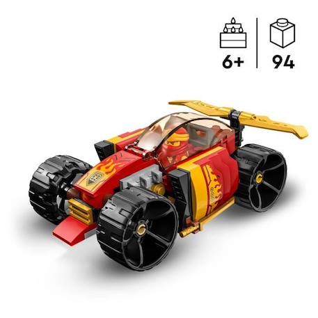 LEGO® NINJAGO 71780 La Voiture de Course Ninja de Kai – Évolution, Jouet Voiture, 2-en-1 BLANC 3 - vertbaudet enfant 