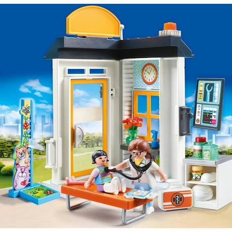 PLAYMOBIL - 70818 - City Life L'Hôpital - Starter Pack - Cabinet de pédiatre BLANC 2 - vertbaudet enfant 