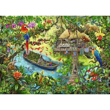 Escape puzzle Kids - Un safari dans la jungle - Ravensburger - Puzzle Escape Game 368 pièces - Dès 9 ans VERT 2 - vertbaudet enfant 