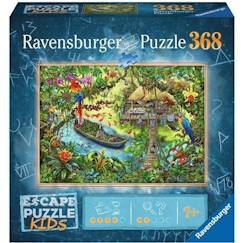 Jouet-Jeux éducatifs-Escape puzzle Kids - Un safari dans la jungle - Ravensburger - Puzzle Escape Game 368 pièces - Dès 9 ans