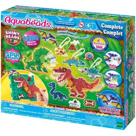 Aquabeads - La Terre des Dinosaures - Perles créatives pour enfants VERT 1 - vertbaudet enfant 