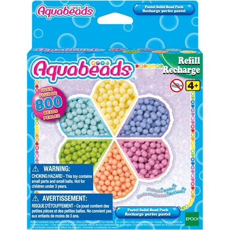Aquabeads - Recharge pastel de 800 perles pour loisirs créatifs pour enfants à partir de 4 ans BLEU 6 - vertbaudet enfant 
