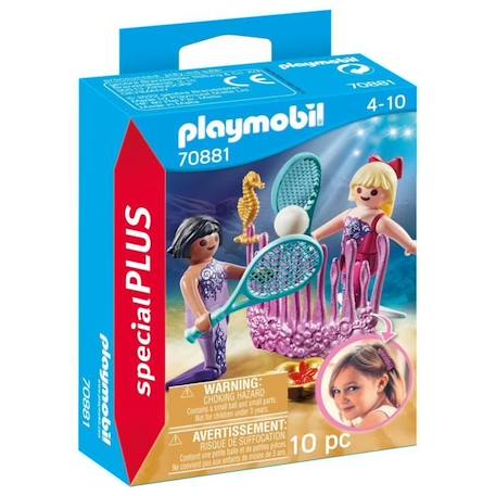 PLAYMOBIL - 70881 - Sirènes et jeux - 2 personnages, 2 raquettes de tennis et des accessoires ROSE 1 - vertbaudet enfant 