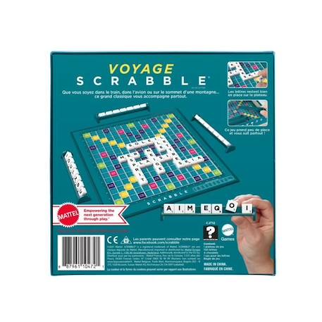 Mattel Games - Scrabble Voyage - Jeu de société et de lettres - 2 à 4 joueurs - Dès 10 ans VERT 5 - vertbaudet enfant 